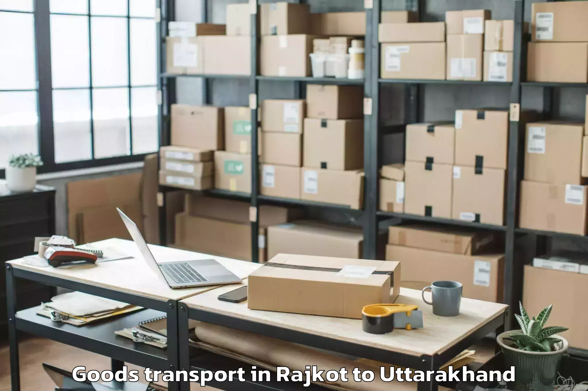 Book Your Rajkot to Uttarakhand Sanskrit Universit Goods Transport Today